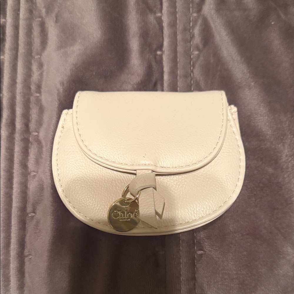 Authentic Chloe light pink Leather Mini wallet